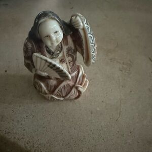 Elegant Cream and Brown Home Art Sculpture